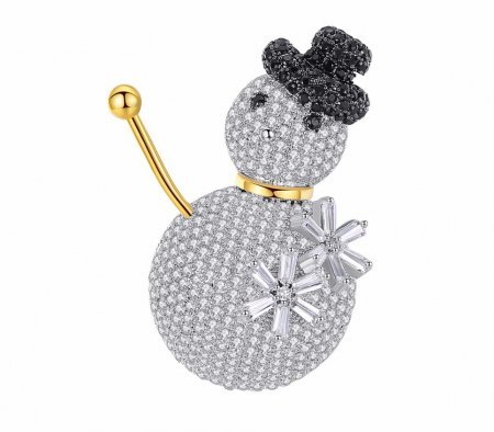 Brosa Snowman by Borealy- gold plated