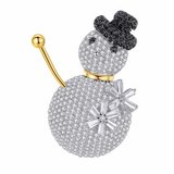 Brosa Snowman by Borealy- gold plated